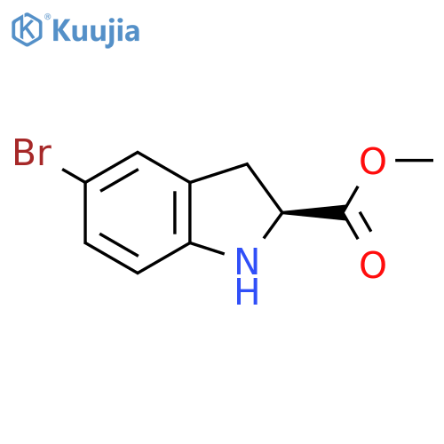 methyl (2S)-5-bromo-2,3-dihydro-1H-indole-2-carboxylate structure