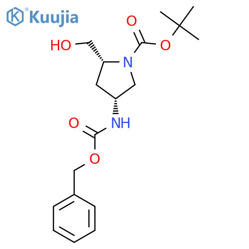 (2R,4R)-Tert-Butyl 4-(((benzyloxy)carbonyl)amino)-2-(hydroxymethyl)pyrrolidine-1-carboxylate structure