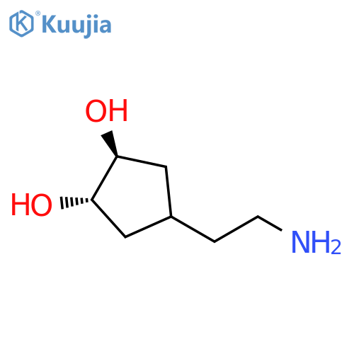 (1S,2S)-4-(2-aminoethyl)cyclopentane-1,2-diol structure