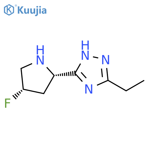 3-ethyl-5-(2S,4S)-4-fluoropyrrolidin-2-yl-1H-1,2,4-triazole structure