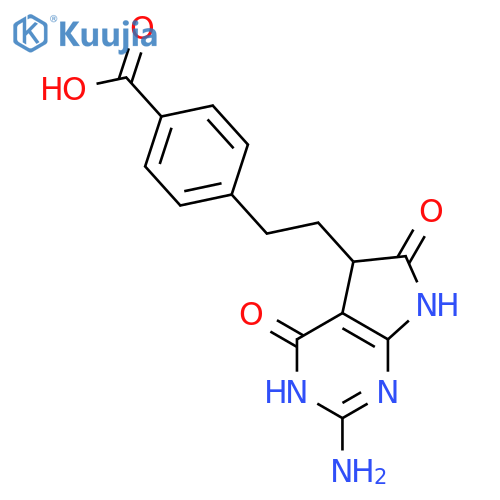 4-2-(2-Amino-4,5,6,7-tetrahydro-4,6-dioxo-3H-pyrrolo2,3-dpyrimidin-5-yl)ethylbenzoic Acid structure