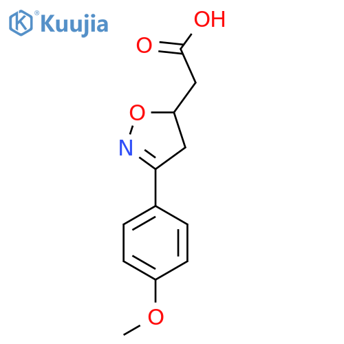 [3-(4-Methoxyphenyl)-4,5-dihydro-1,2-oxazol-5-yl]acetic acid structure