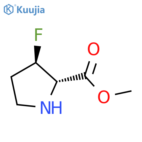 rac-methyl (2R,3S)-3-fluoropyrrolidine-2-carboxylate structure