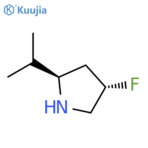 Pyrrolidine, 4-fluoro-2-(1-methylethyl)-, (2R,4S)- structure