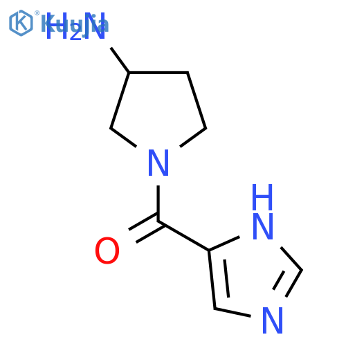 (3-Aminopyrrolidin-1-yl)(1H-imidazol-5-yl)methanone structure