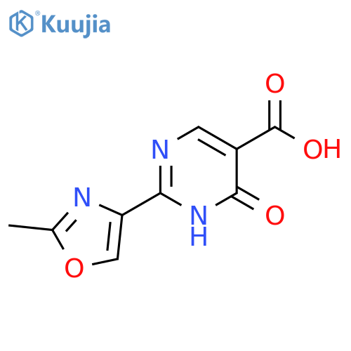 2-(2-methyl-1,3-oxazol-4-yl)-6-oxo-1,6-dihydropyrimidine-5-carboxylic acid structure
