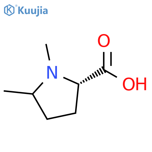(2S)-1,5-dimethylpyrrolidine-2-carboxylic acid structure