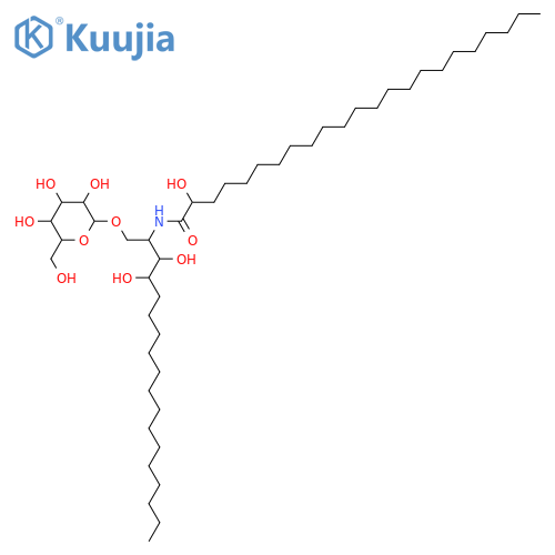 2-Amino-1,3,4-octadecanetriol; (2S,3S,4R)-form, N-(2R-Hydroxytricosanoyl), 1-O-β-D-glucopyranoside structure