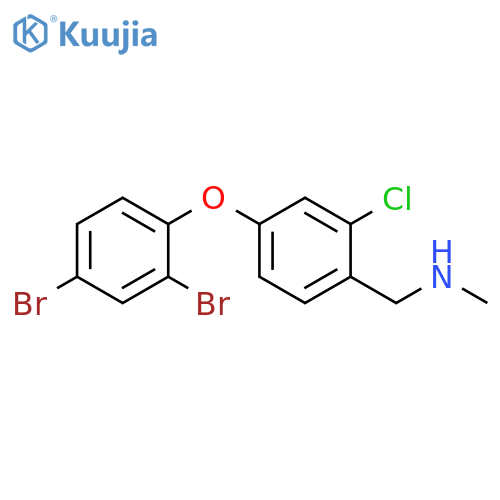 {[2-chloro-4-(2,4-dibromophenoxy)phenyl]methyl}(methyl)amine structure