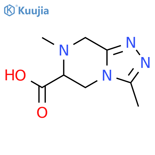 3,7-dimethyl-5H,6H,7H,8H-1,2,4triazolo4,3-apyrazine-6-carboxylic acid structure
