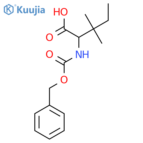 2-{[(Benzyloxy)carbonyl]amino}-3,3-dimethylpentanoic acid structure