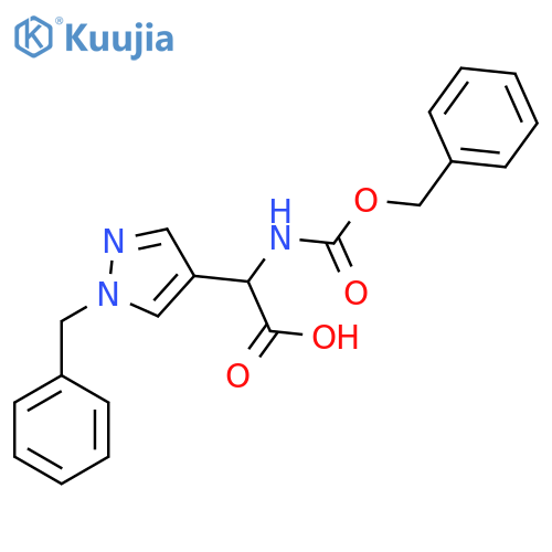 2-(1-benzyl-1H-pyrazol-4-yl)-2-{[(benzyloxy)carbonyl]amino}acetic acid structure
