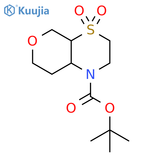 tert-butyl 4,4-dioxo-octahydro-4lambda6-pyrano3,4-bthiomorpholine-1-carboxylate structure