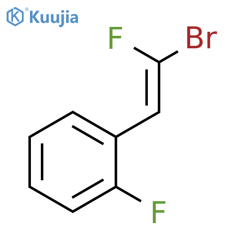 Benzene, 1-[(1E)-2-bromo-2-fluoroethenyl]-2-fluoro- structure