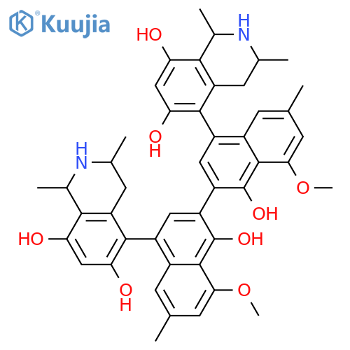 Michellamines; (1R,1'''S,3R,3'''R,5Saxial,5'''Raxial)-form structure