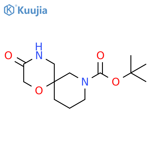 tert-butyl 3-oxo-1-oxa-4,8-diazaspiro[5.5]undecane-8-carboxylate structure