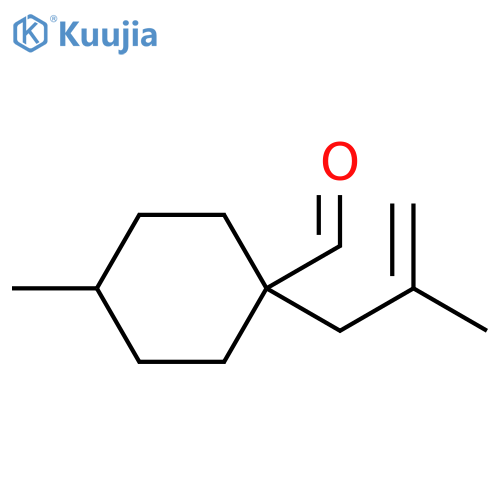 4-methyl-1-(2-methylprop-2-en-1-yl)cyclohexane-1-carbaldehyde structure