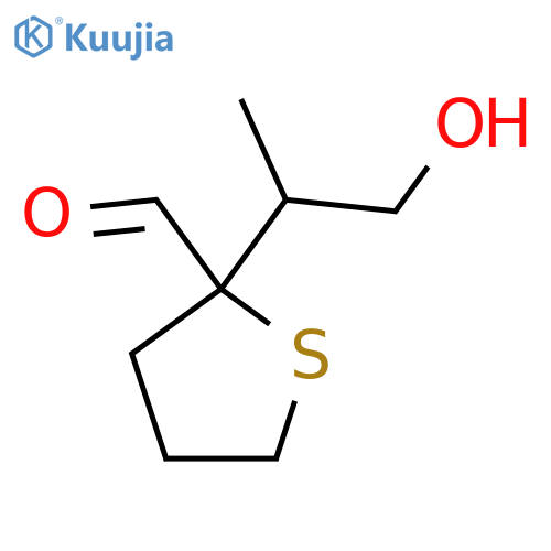 2-(1-Hydroxypropan-2-yl)thiolane-2-carbaldehyde structure