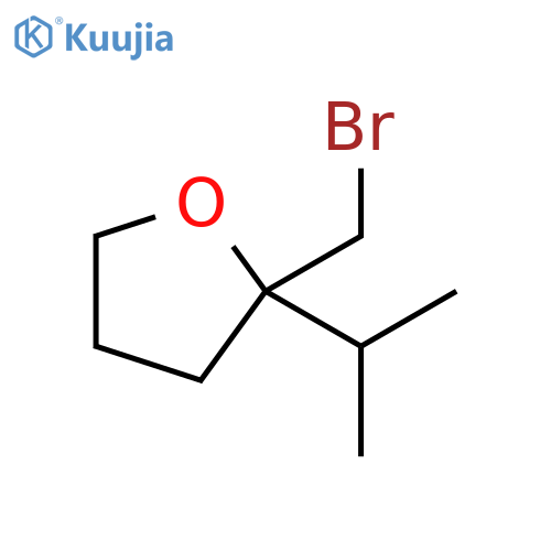 Furan, 2-(bromomethyl)tetrahydro-2-(1-methylethyl)- structure