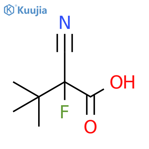 Butanoic acid, 2-cyano-2-fluoro-3,3-dimethyl- structure