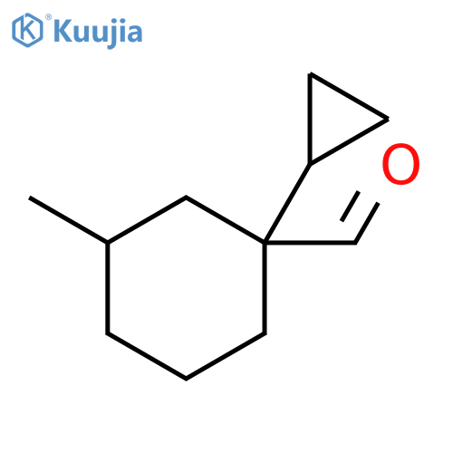 1-cyclopropyl-3-methylcyclohexane-1-carbaldehyde structure