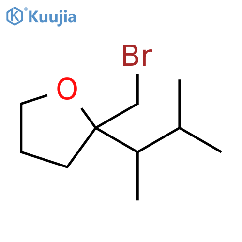 Furan, 2-(bromomethyl)-2-(1,2-dimethylpropyl)tetrahydro- structure