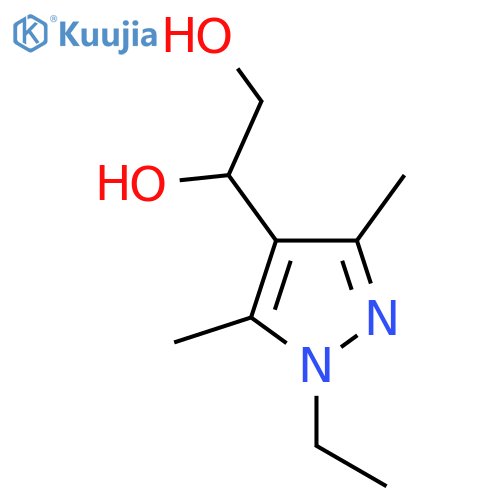 1-(1-ethyl-3,5-dimethyl-1H-pyrazol-4-yl)ethane-1,2-diol structure