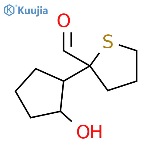 2-(2-hydroxycyclopentyl)thiolane-2-carbaldehyde structure