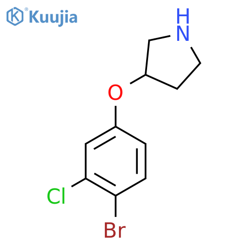 3-(4-bromo-3-chlorophenoxy)pyrrolidine structure