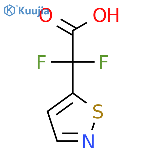 2,2-Difluoro-2-(1,2-thiazol-5-yl)acetic acid structure