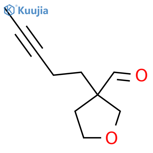 3-(Pent-3-yn-1-yl)oxolane-3-carbaldehyde structure