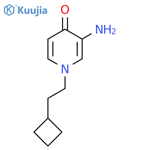 3-Amino-1-(2-cyclobutylethyl)-1,4-dihydropyridin-4-one structure
