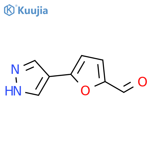5-(1H-pyrazol-4-yl)furan-2-carbaldehyde structure