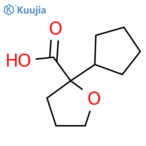 2-cyclopentyloxolane-2-carboxylic acid structure