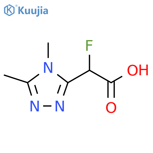 2-(dimethyl-4H-1,2,4-triazol-3-yl)-2-fluoroacetic acid structure
