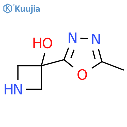 3-(5-methyl-1,3,4-oxadiazol-2-yl)azetidin-3-ol structure
