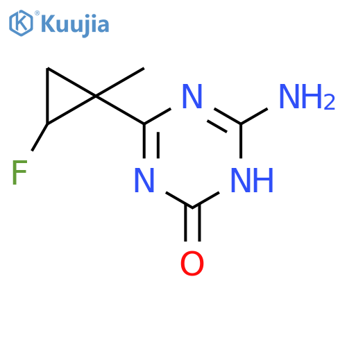 1,3,5-Triazin-2(1H)-one, 6-amino-4-(2-fluoro-1-methylcyclopropyl)- structure