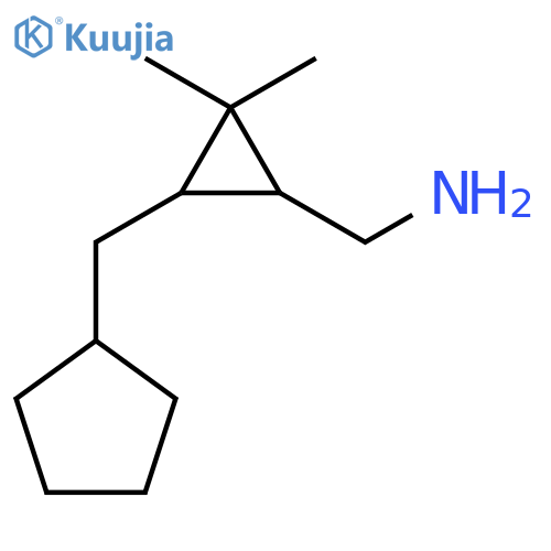 3-(cyclopentylmethyl)-2,2-dimethylcyclopropylmethanamine structure