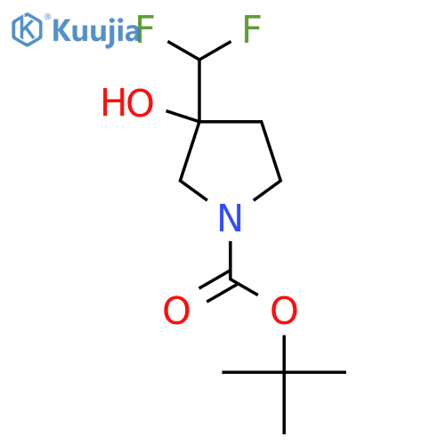 Tert-butyl 3-(difluoromethyl)-3-hydroxypyrrolidine-1-carboxylate structure