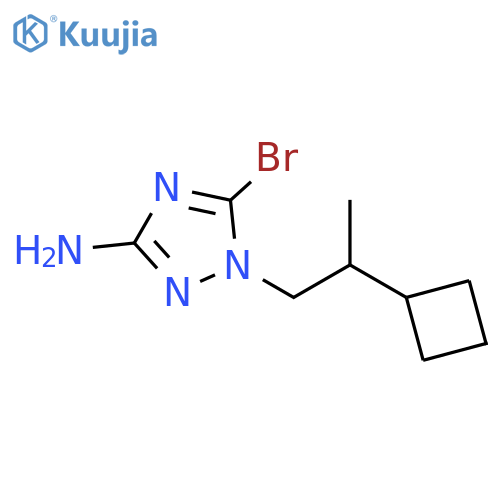 5-bromo-1-(2-cyclobutylpropyl)-1H-1,2,4-triazol-3-amine structure