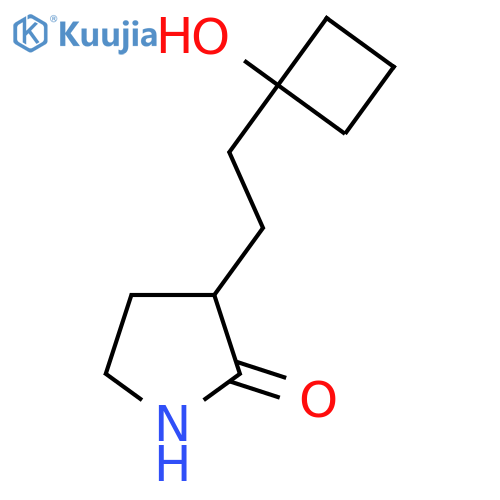 3-[2-(1-Hydroxycyclobutyl)ethyl]pyrrolidin-2-one structure