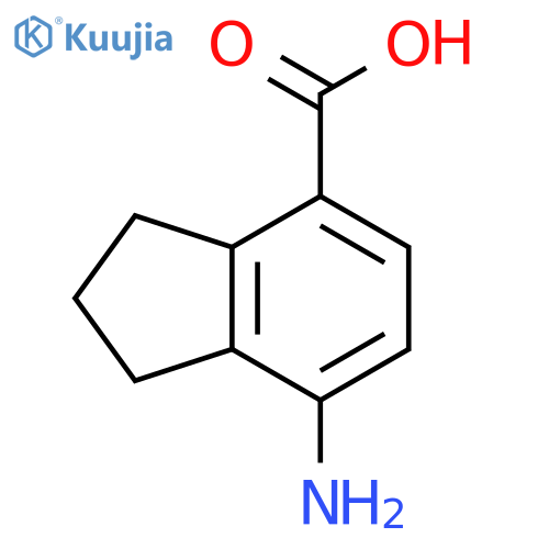 7-amino-2,3-dihydro-1H-indene-4-carboxylic acid structure