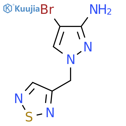 4-bromo-1-(1,2,5-thiadiazol-3-yl)methyl-1H-pyrazol-3-amine structure