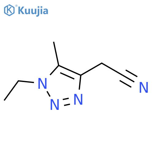 2-(1-ethyl-5-methyl-1H-1,2,3-triazol-4-yl)acetonitrile structure