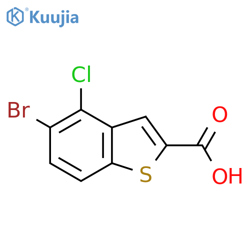 5-Bromo-4-chloro-1-benzothiophene-2-carboxylicacid structure