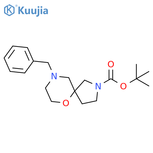 tert-butyl 9-benzyl-6-oxa-2,9-diazaspiro4.5decane-2-carboxylate structure