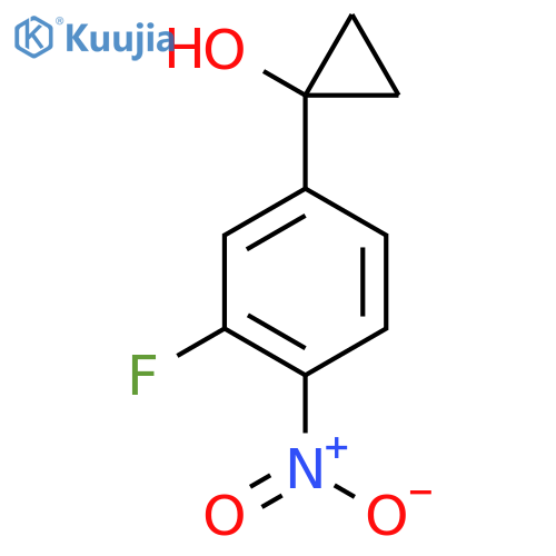 1-(3-fluoro-4-nitrophenyl)cyclopropan-1-ol structure