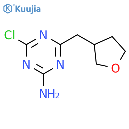 1,3,5-Triazin-2-amine, 4-chloro-6-[(tetrahydro-3-furanyl)methyl]- structure