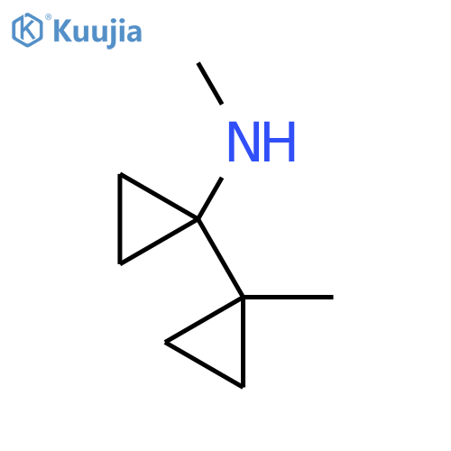 N-methyl-1-(1-methylcyclopropyl)cyclopropan-1-amine structure