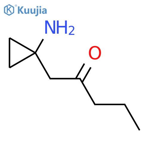 1-(1-Aminocyclopropyl)pentan-2-one structure